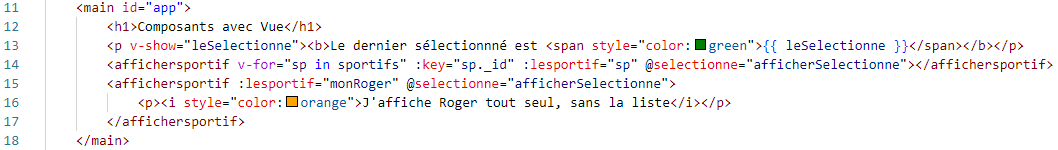 Le code du main